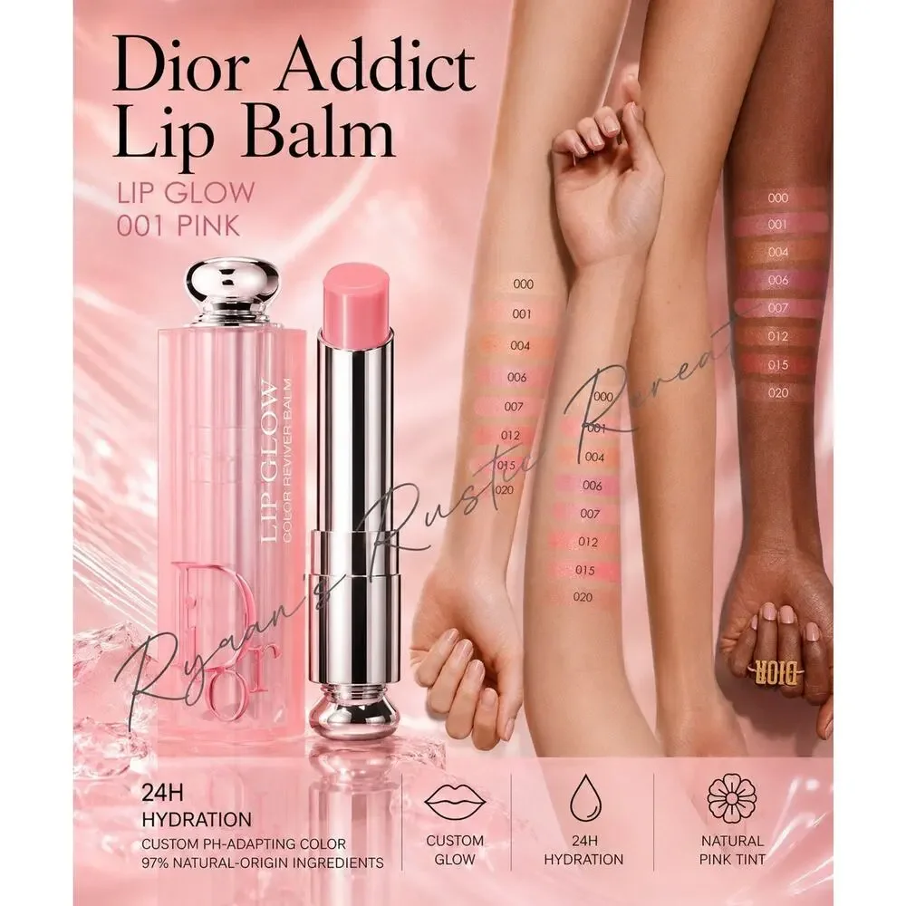 Christian Dior Addict - Lip Balm Lip Glow - Shade: #001 PINK - 0.11 oz/ 3.2 g